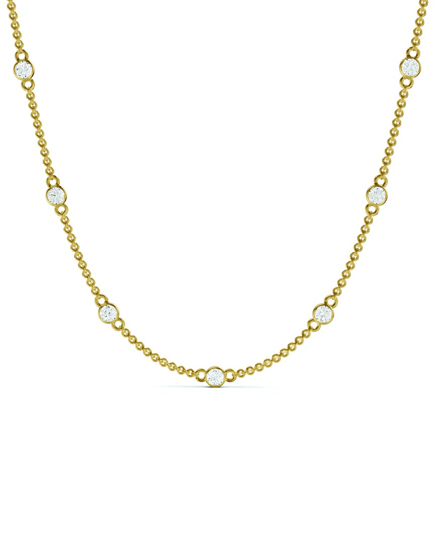 Lab Grown Diamonds 14k 4.00 Ct. Tw. Lab-grown Diamond Station Necklace In Gold