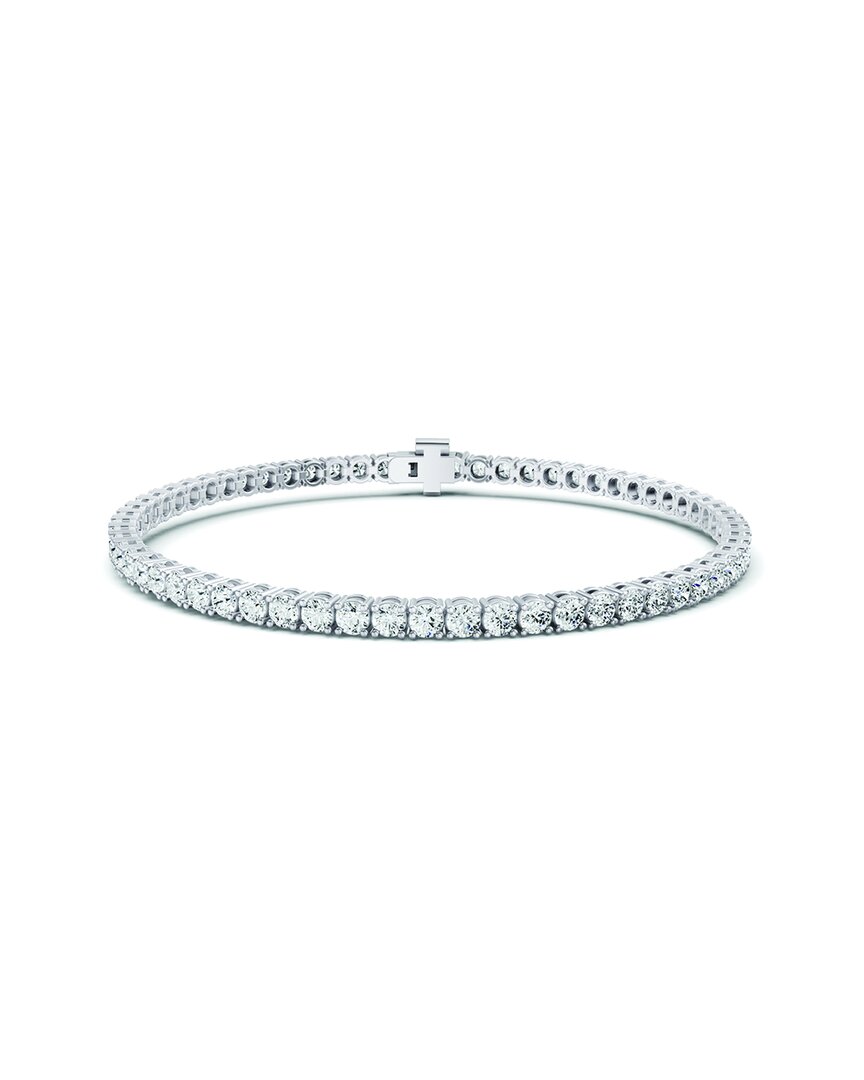 Lab Grown Diamonds 14k 4.00 Ct. Tw. Lab-grown Diamond Tennis Bracelet In Metallic