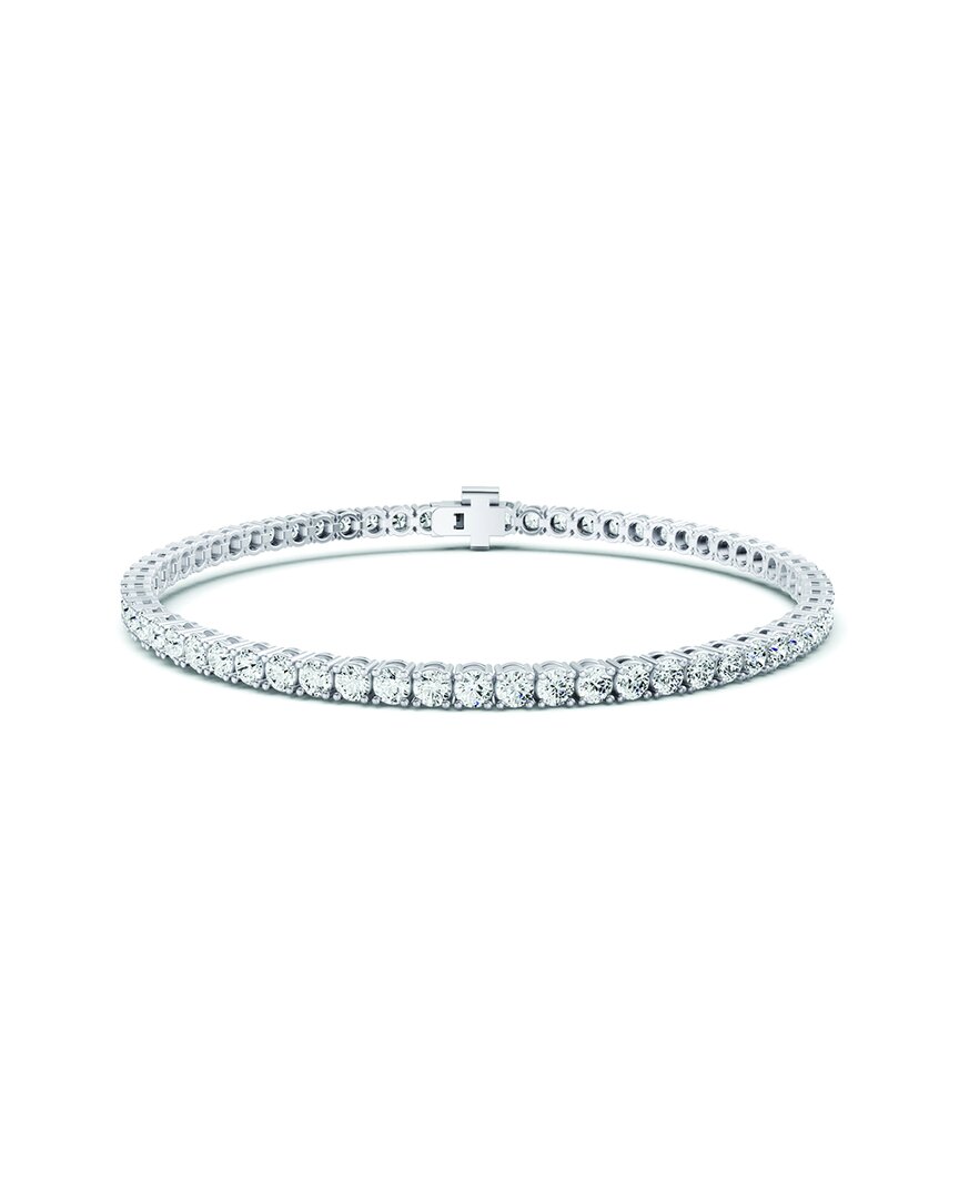 Lab Grown Diamonds 14k 10.00 Ct. Tw. Lab-grown Diamond Tennis Bracelet In Metallic