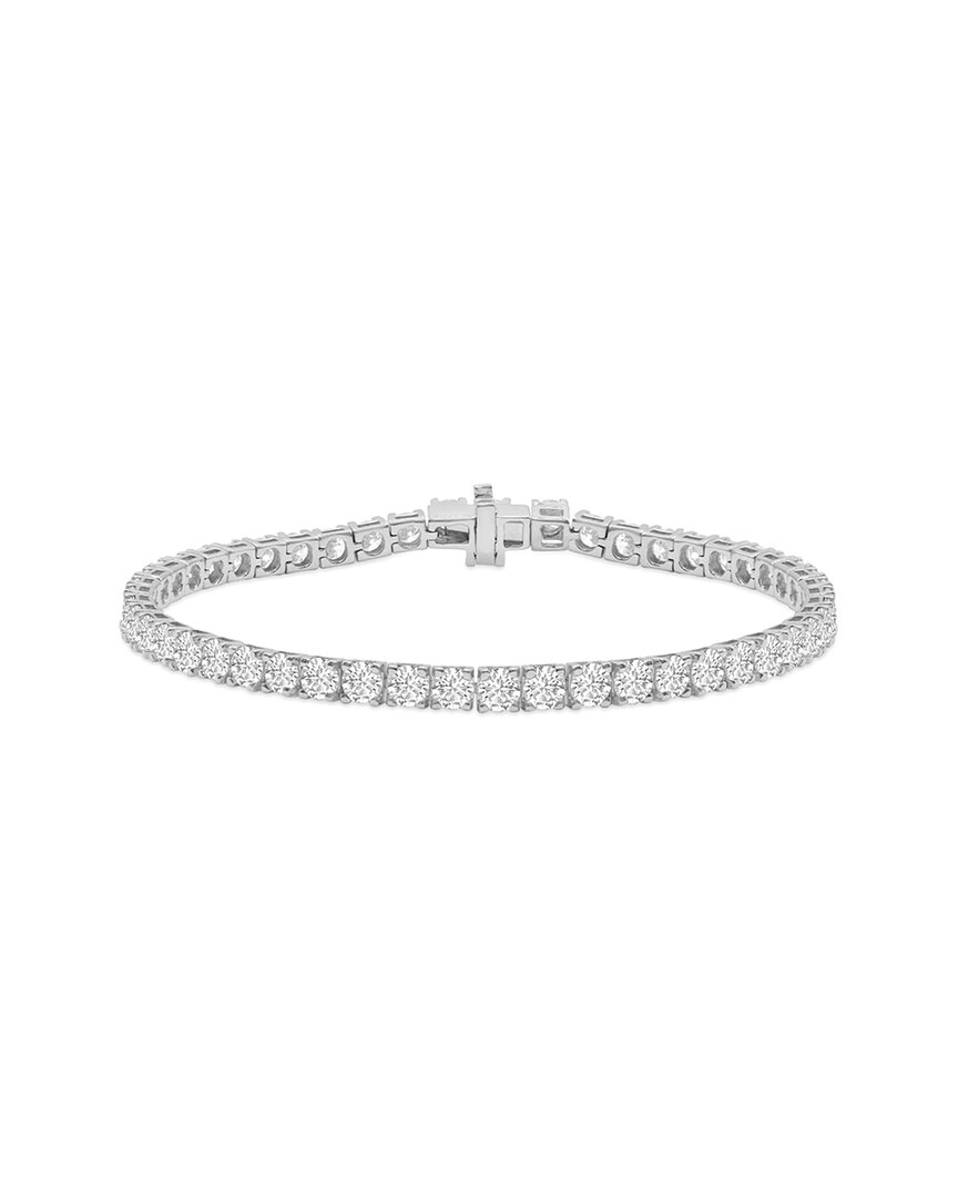 Lab Grown Diamonds 14k 10.00 Ct. Tw. Lab-grown Diamond Tennis Bracelet In Silver