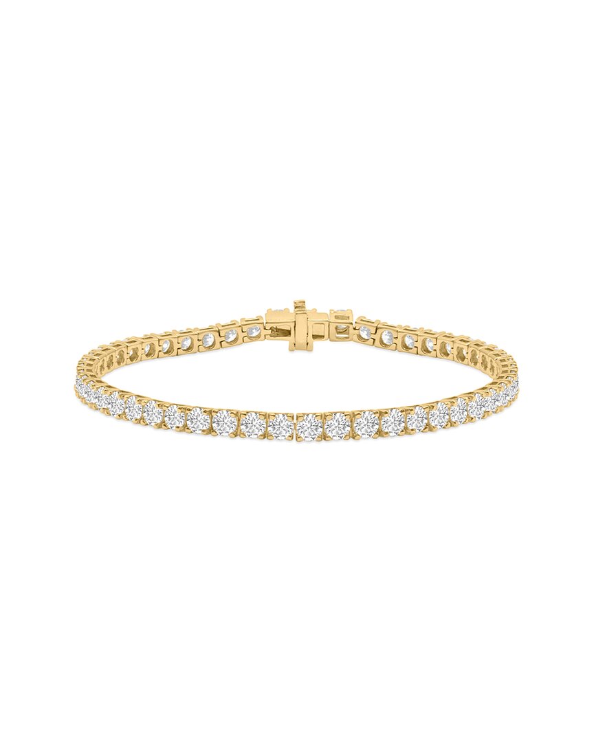 Lab Grown Diamonds 14k 10.00 Ct. Tw. Lab-grown Diamond Tennis Bracelet In Gold
