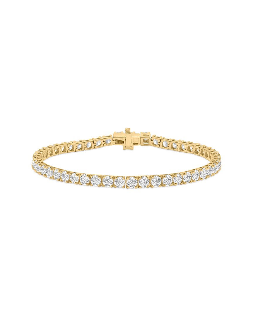 Lab Grown Diamonds 14k 10.00 Ct. Tw. Lab-grown Diamond Tennis Bracelet In Brown