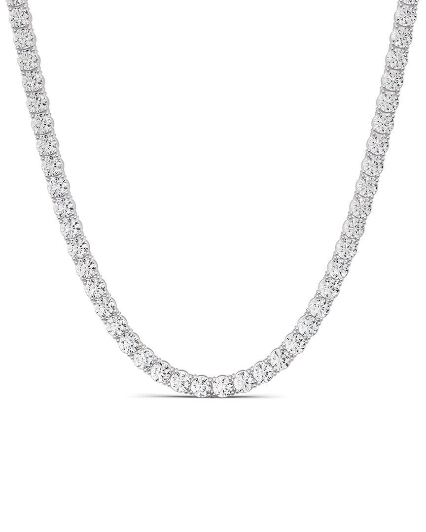 Lab Grown Diamonds 14k 5.00 Ct. Tw. Lab-grown Diamond Tennis Necklace In Metallic