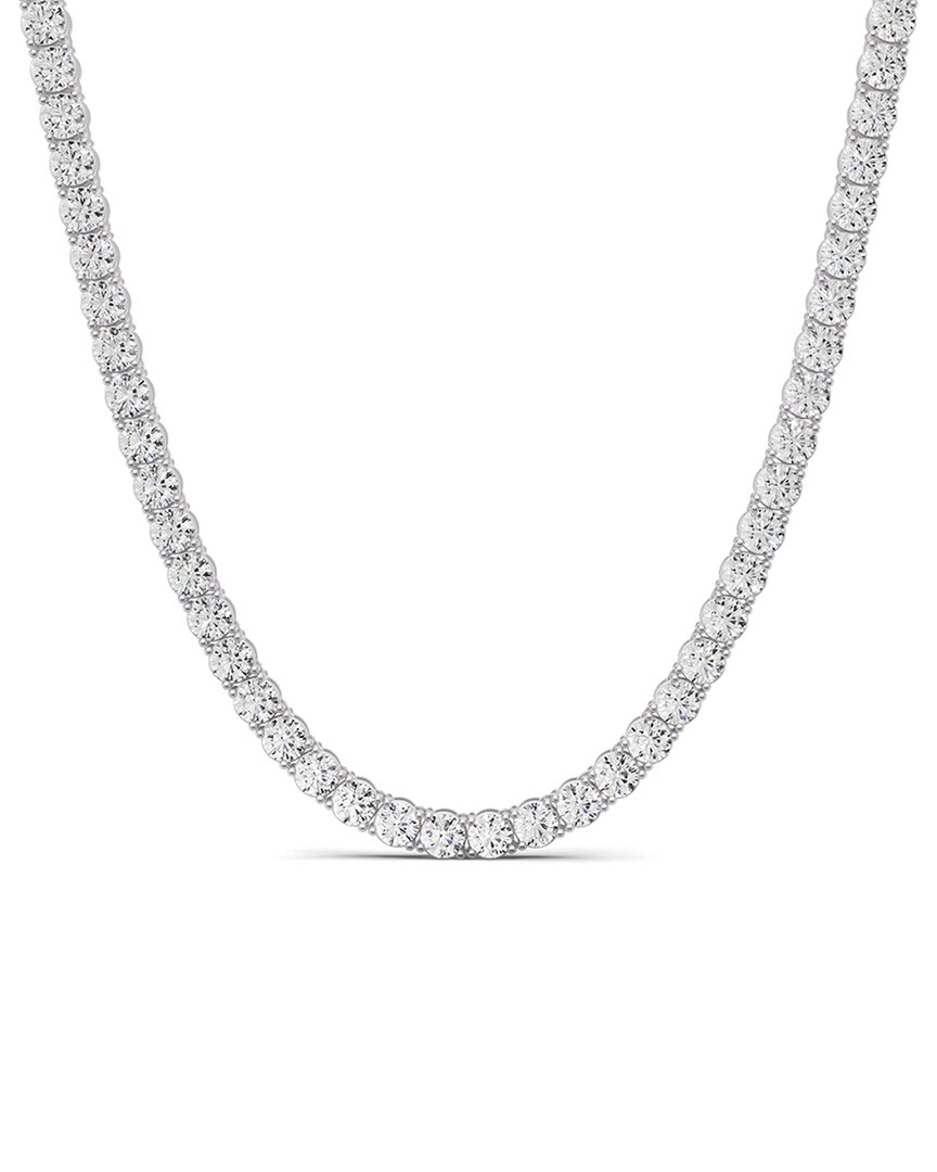 Lab Grown Diamonds 14k 5.00 Ct. Tw. Lab-grown Diamond Tennis Necklace In Metallic