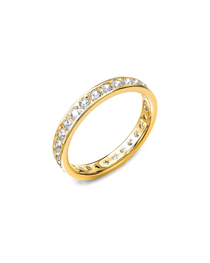Lab Grown Diamonds Silver 1.00 Ct. Tw. Lab-grown Diamond Eternity Ring In Blue