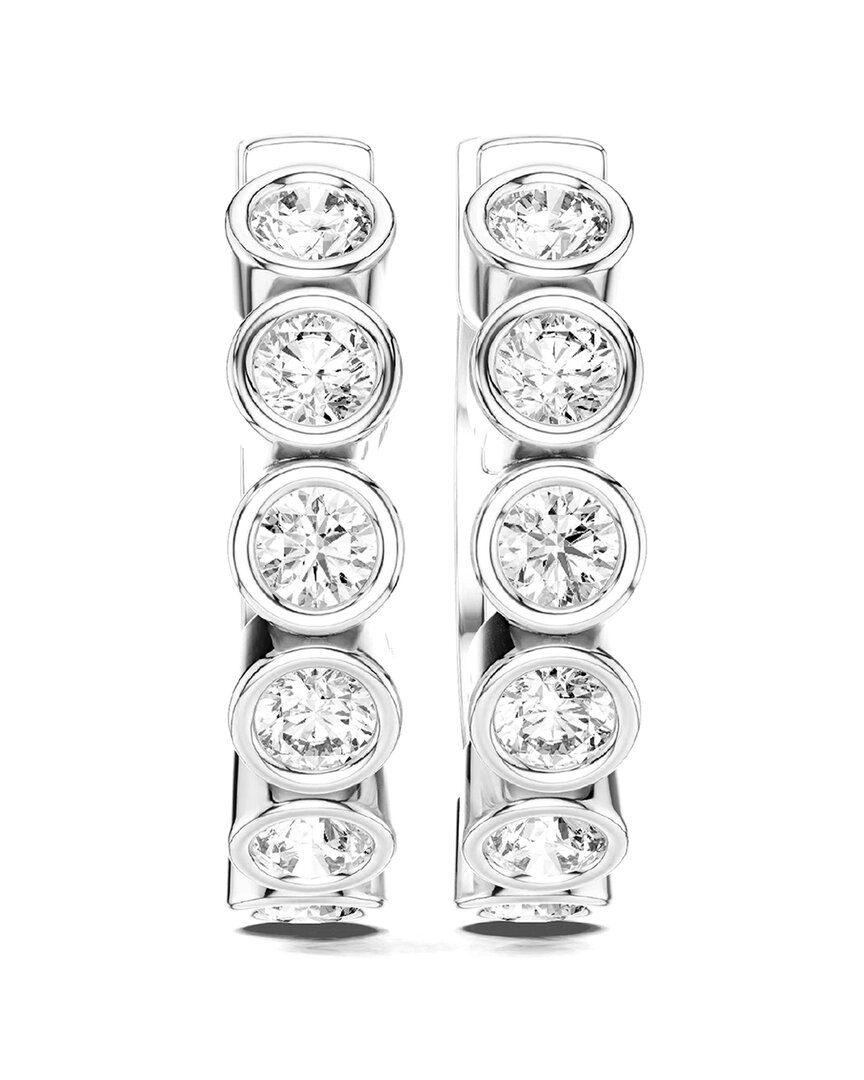 Amairah 14k 1.35 Ct. Tw. Lab-grown Diamond Hoop Earrings In Silver