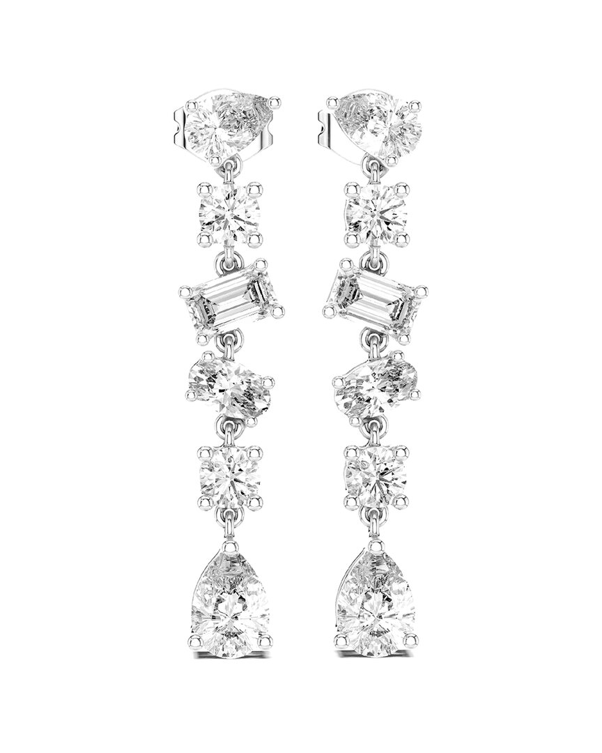 Amairah 14k 3.00 Ct. Tw. Lab-grown Diamond Dangle Earrings In Silver