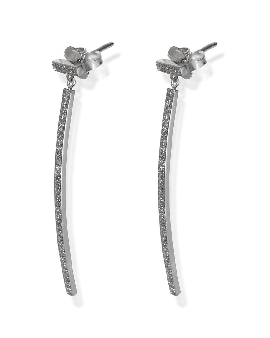 Tiffany & Co . Tiffany T 18k 0.42 Ct. Tw. Diamond Earrings (authentic Pre-loved) In Metallic