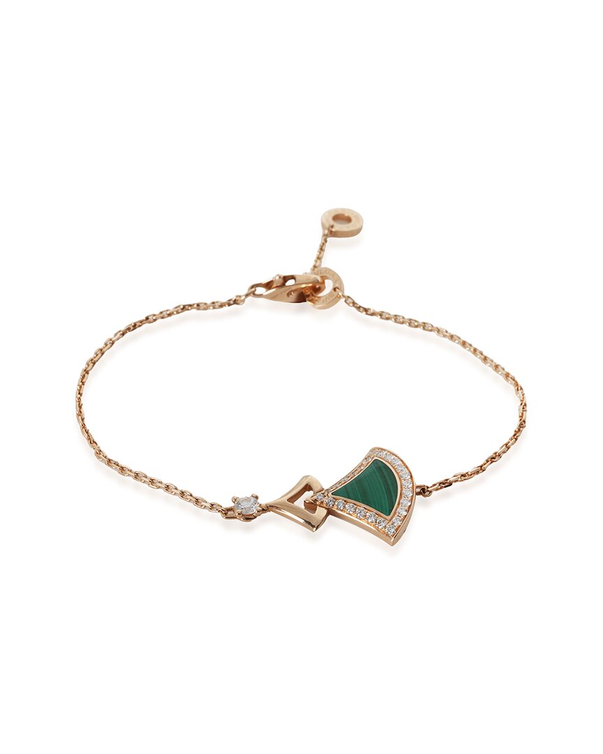Bulgari Diva's Dream 18k Rose Gold 0.62 Ct. Tw. Diamond Bracelet (authentic Pre-loved) In Gold