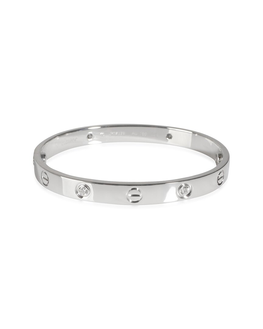 Cartier Love 18k 0.84 Ct. Tw. Diamond Bracelet (authentic Pre-loved) In Neutral