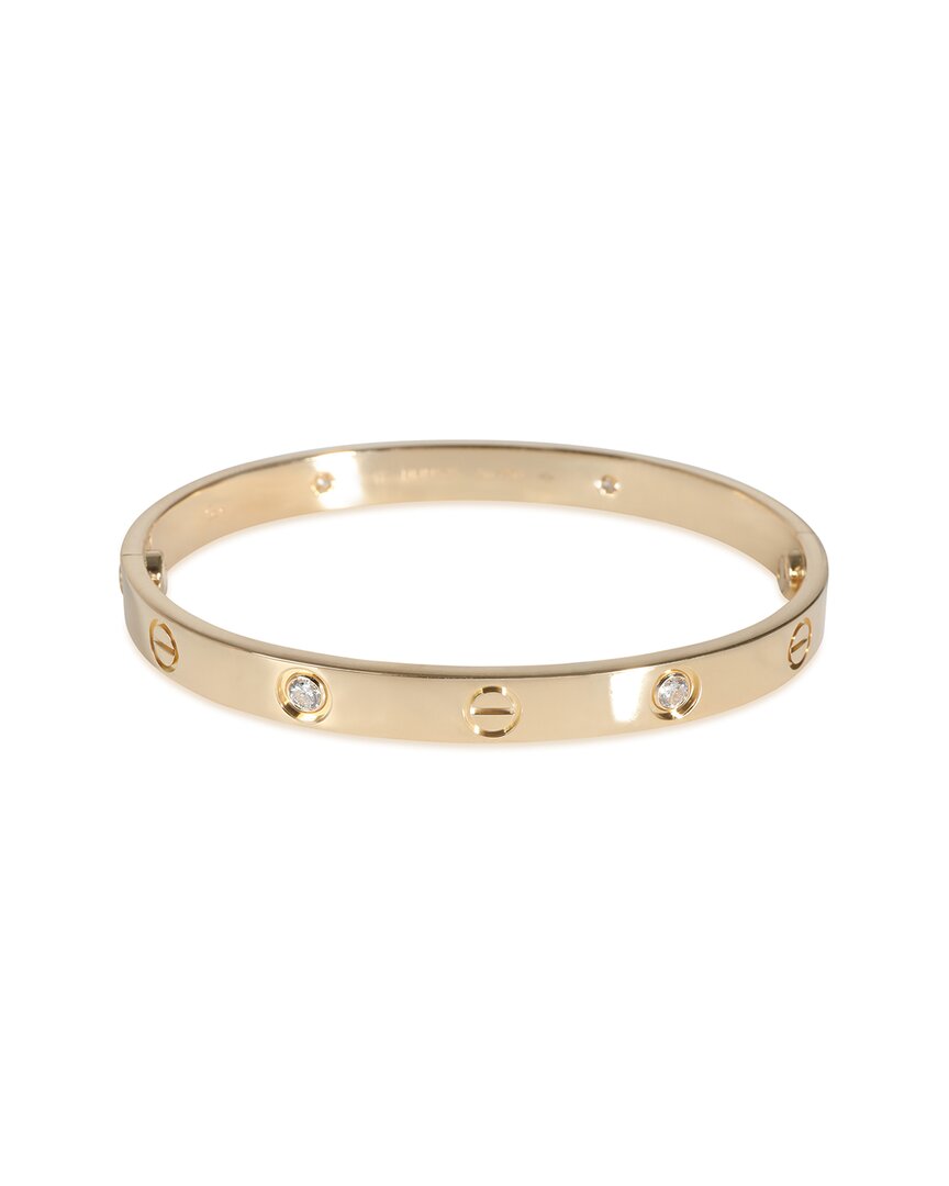 Cartier Love 18k 0.84 Ct. Tw. Diamond Bracelet (authentic Pre-loved) In Gold