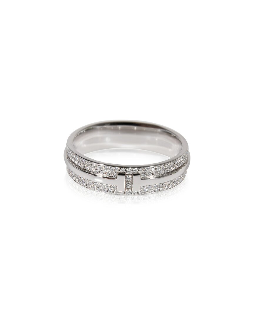 Tiffany & Co . Tiffany T 18k 1.16 Ct. Tw. Diamond Ring (authentic Pre-loved) In Metallic