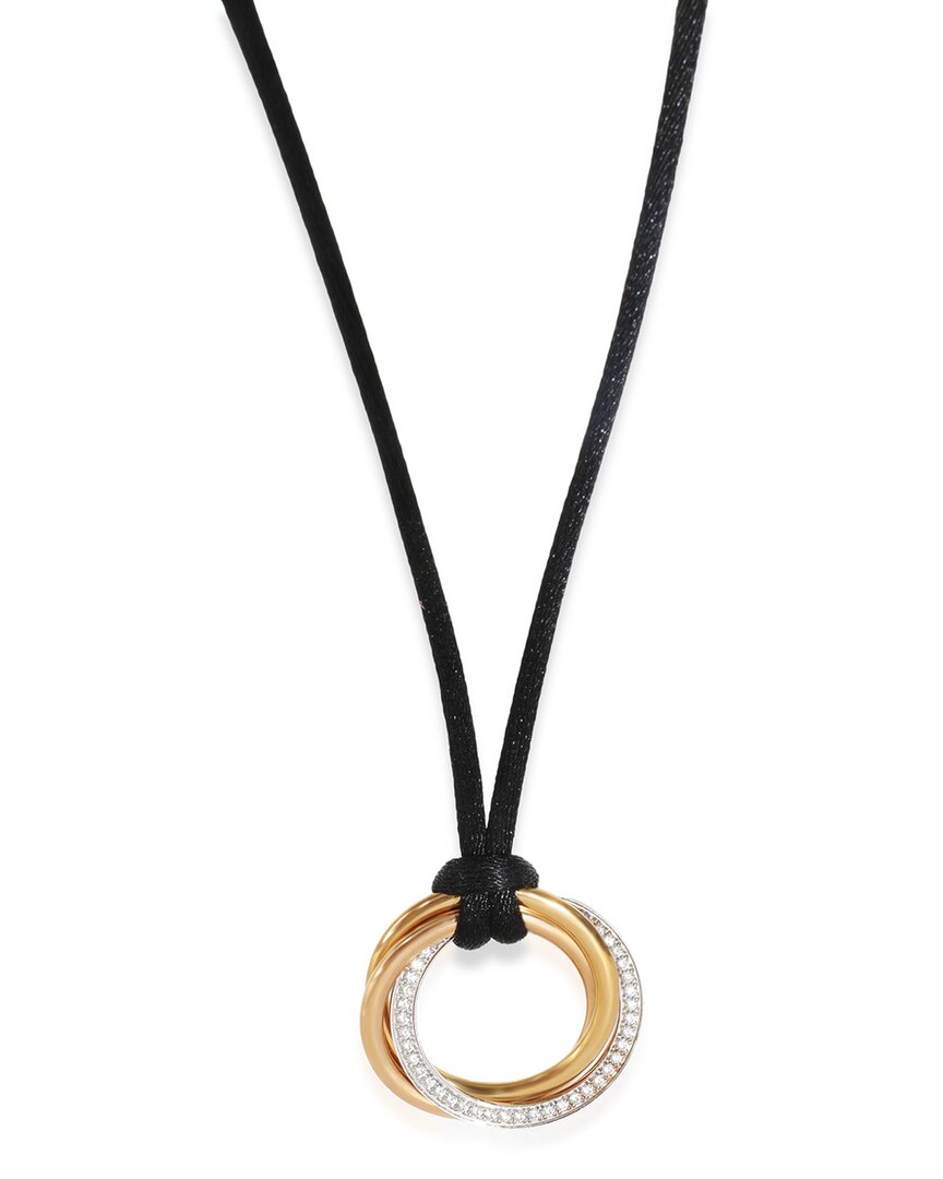 Cartier Medium Model Trinity 18k 0.76 Ct. Tw. Diamond Necklace (authentic Pre-loved) In Brown
