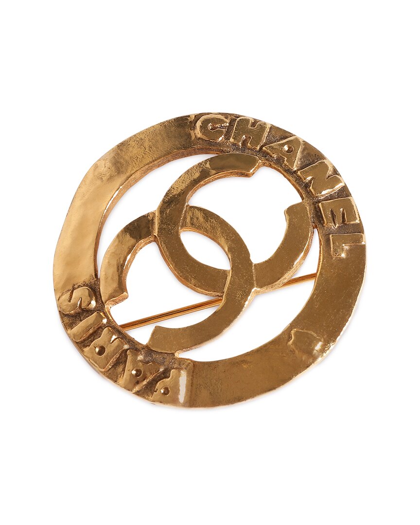 Pre-owned Chanel Vintage Plated Brooch (authentic Pre-loved)