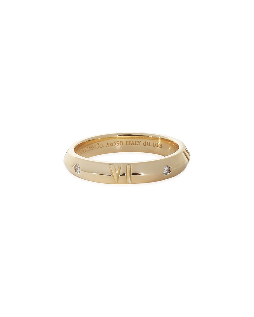 Tiffany & Co . Atlas 18k 0.20 Ct. Tw. Diamond Band (authentic Pre-loved)