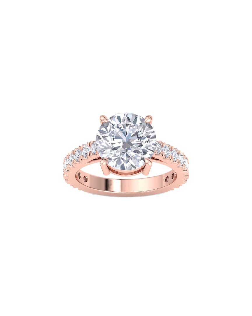 Lab Grown Diamonds 14k Rose Gold 5.00 Ct. Tw. Lab-grown Diamond Ring In Gold