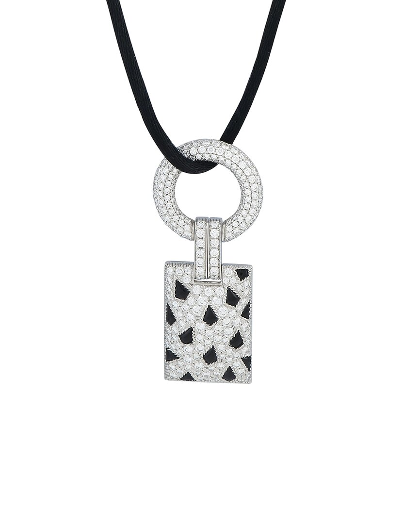 Cartier 18k 2.78 Ct. Tw. Diamond & Onyx Necklace (authentic )