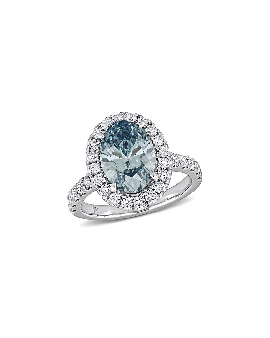 Lab Grown Diamonds Creative Forever 14k 4.06 Ct. Tw. Lab-grown Diamond Halo Ring