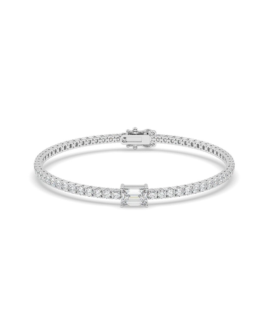 Lab Grown Diamonds 14k 3.00 Ct. Tw. Lab-grown Diamond Bracelet In Silver
