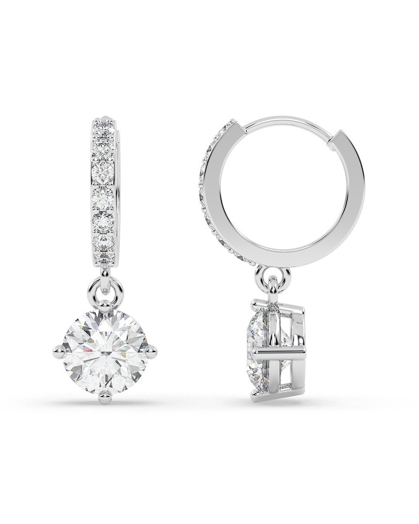 Lab Grown Diamonds 14k 1.25 Ct. Tw. Lab-grown Diamond Earrings In Silver