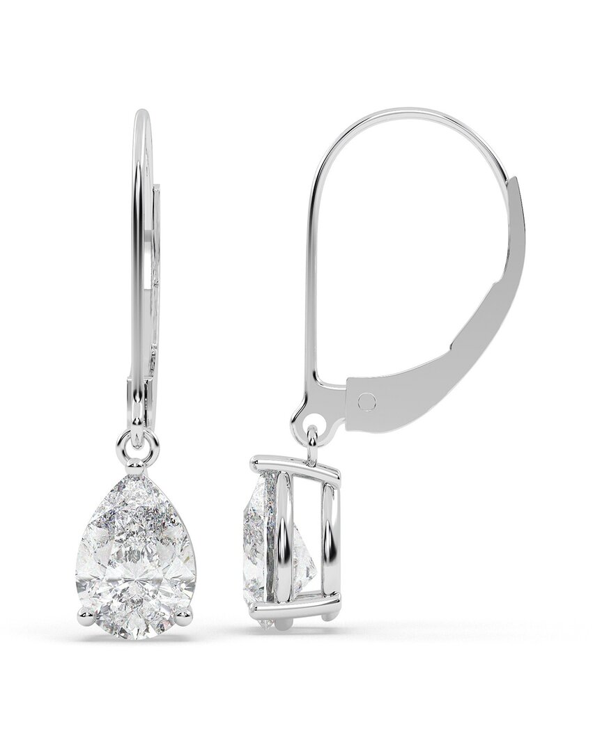 Lab Grown Diamonds 14k 2.00 Ct. Tw. Lab-grown Diamond Earrings In Silver