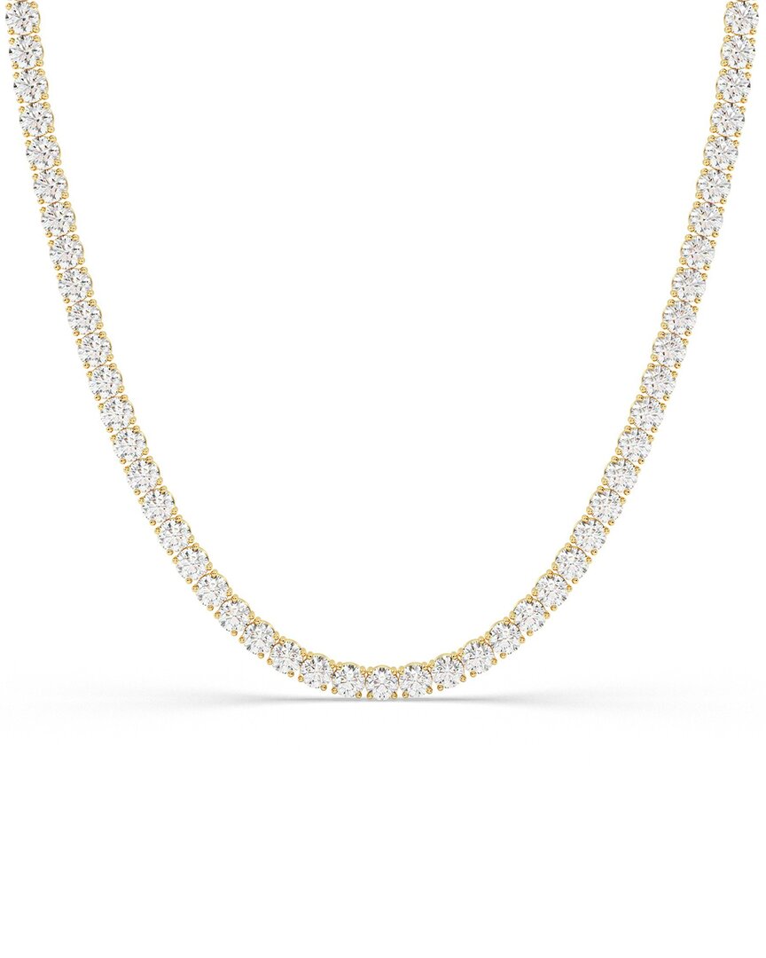 Lab Grown Diamonds 14k 0.00 Ct. Tw. Lab-grown Diamond Necklace In Gold