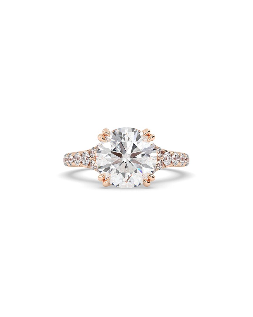 Lab Grown Diamonds 14k Rose Gold 3.50 Ct. Tw. Lab-grown Diamond Ring In Gold