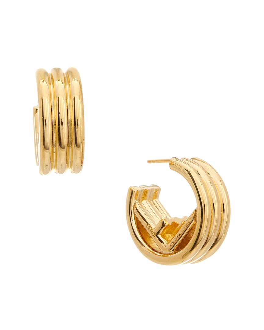 Fendi F In Earrings In Gold