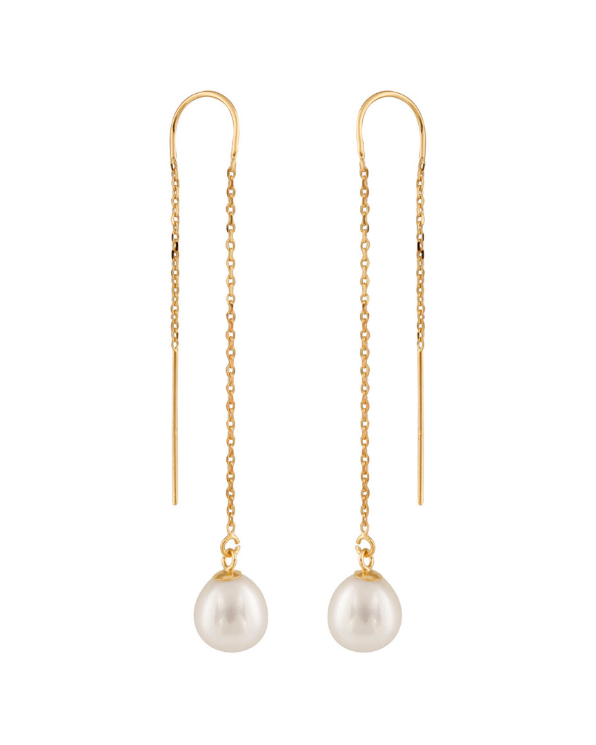 Splendid Pearls 14k 7.5-8mm Pearl Drop Earrings