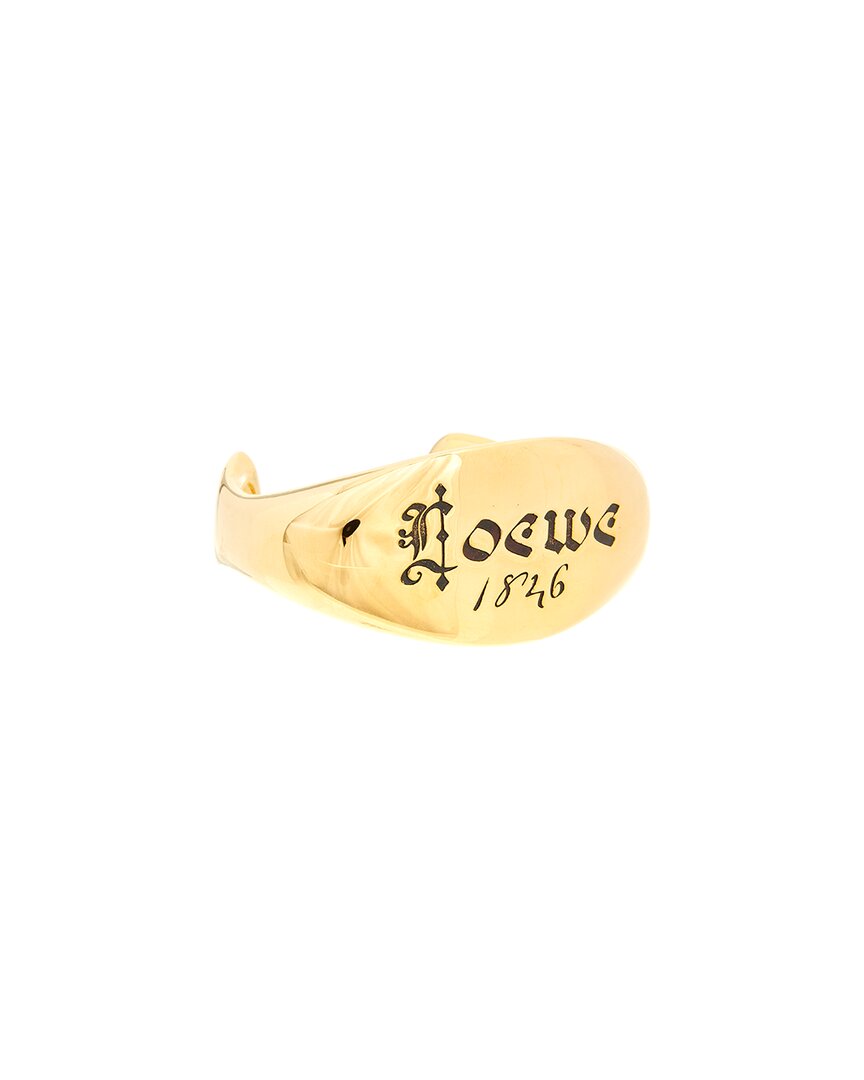 Loewe Engraved Wide Band Bracelets In Gold