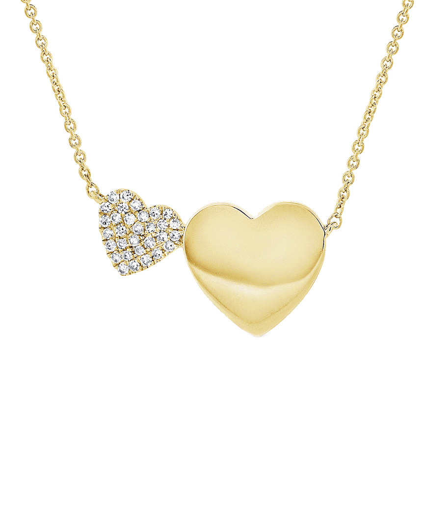Sabrina Designs 14k 0.09 Ct. Tw. Diamond Heart Necklace In Gold