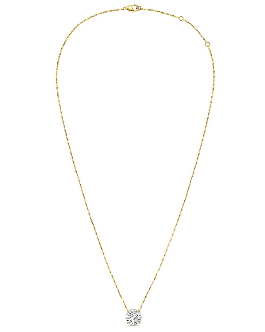 Diana M Lab Grown Diamonds Diana M. 14k 12.00 Ct. Tw. Lab-grown Diamond Pendant Necklace In Gold