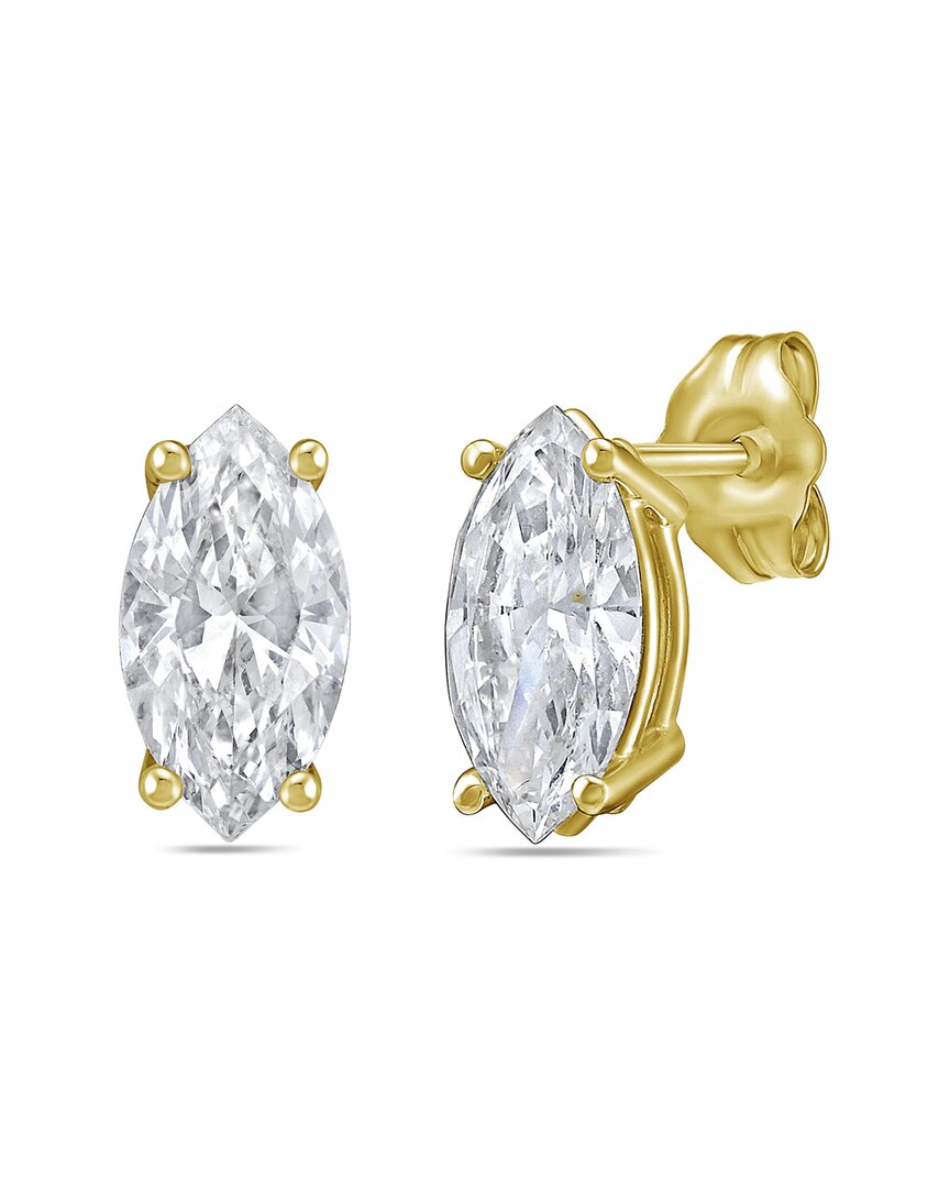 Diana M Lab Grown Diamonds 14k 12.00 Ct. Tw. Stud Earring In Gold