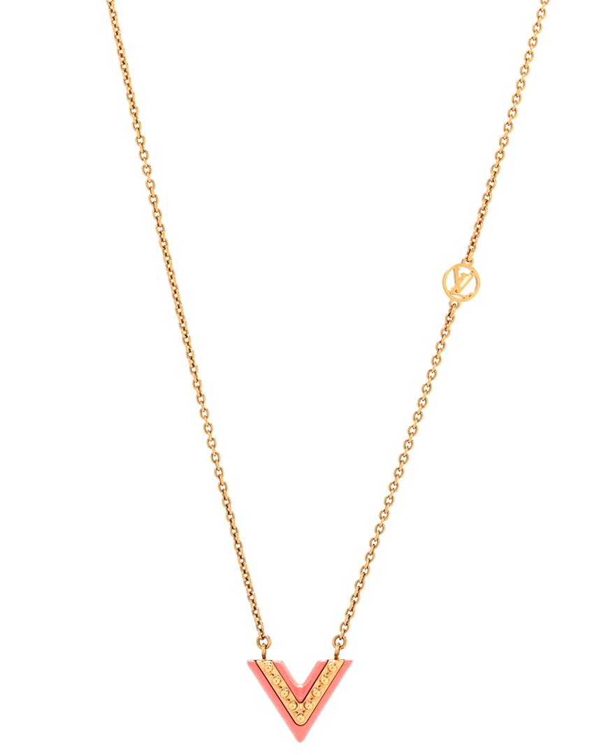 Pre-owned Louis Vuitton Essential Studded V Necklace (authentic Pre-loved)