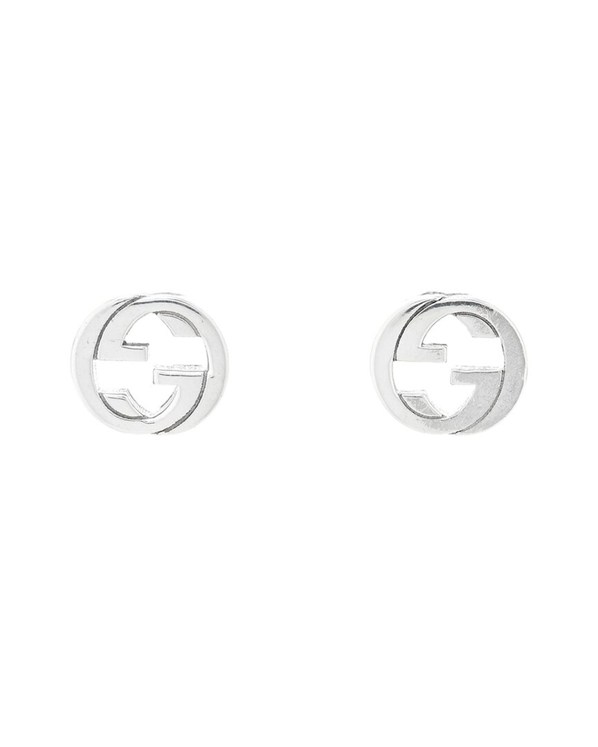 Gucci Sterling Interlocking G Stud Earrings (authentic Pre-loved)