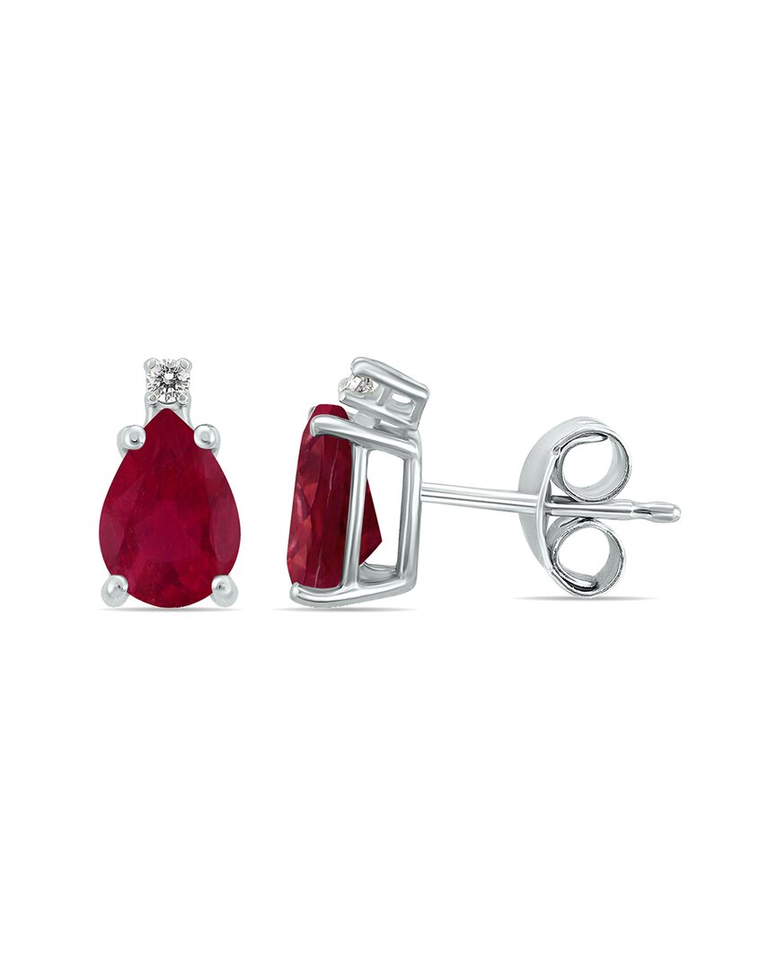 Gemstones 14k 90.02 Ct. Tw. Diamond & Ruby Earrings
