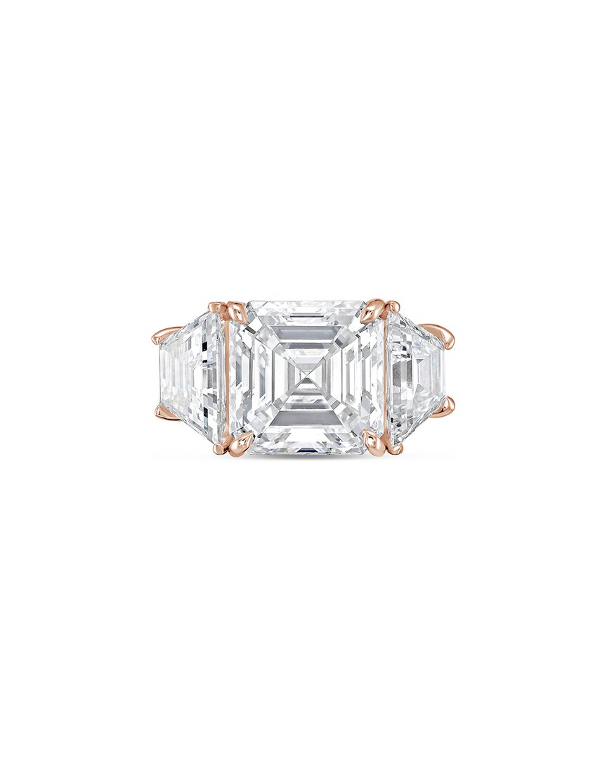 Diana M Lab Grown Diamonds 14k Rose Gold 5.60 Ct. Tw. Three-stone Ring In White