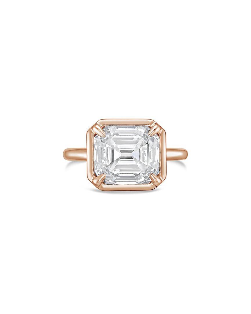 Diana M Lab Grown Diamonds 14k Rose Gold 5.00 Ct. Tw. Bezel Ring In Gold