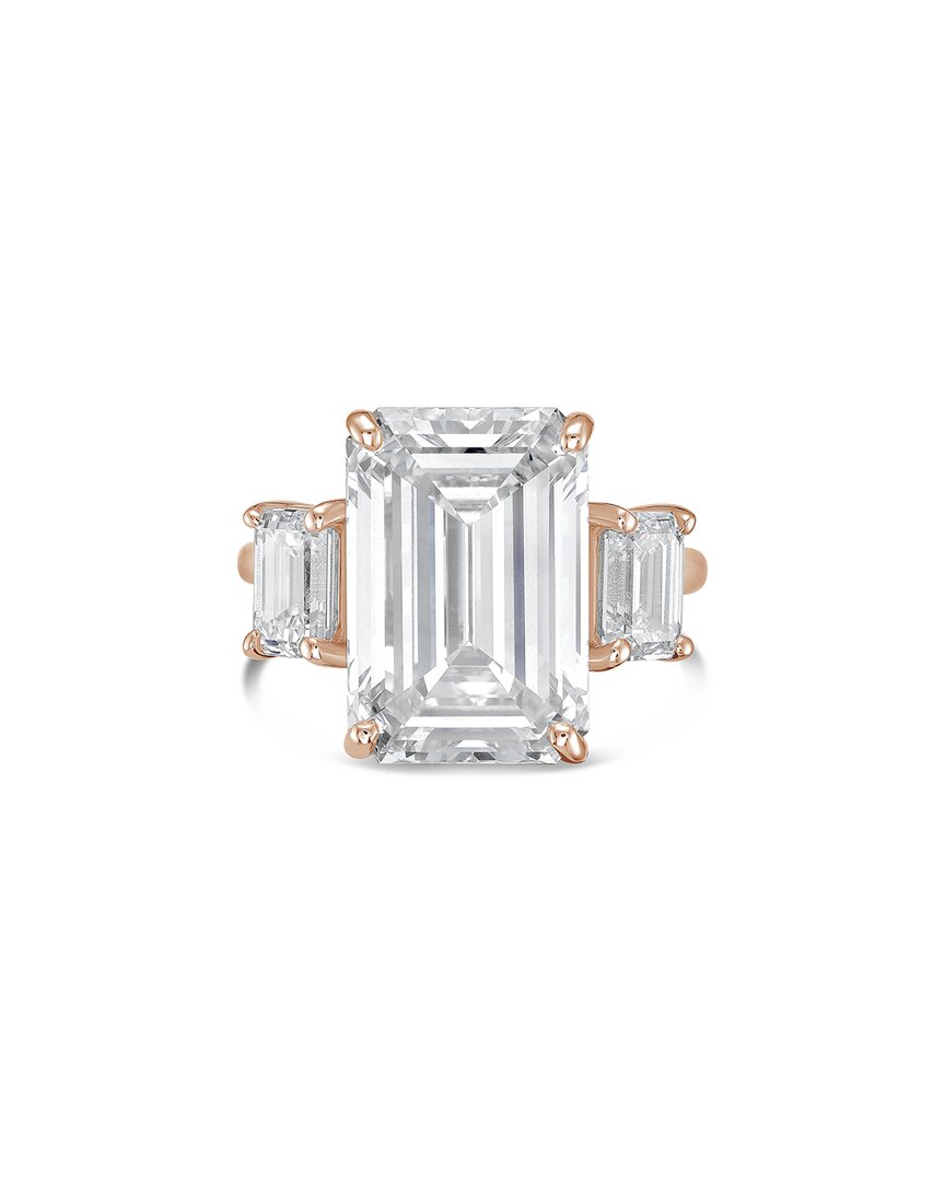 Diana M Lab Grown Diamonds 18k Rose Gold 11.00 Ct. Tw. Three-stone Ring In White