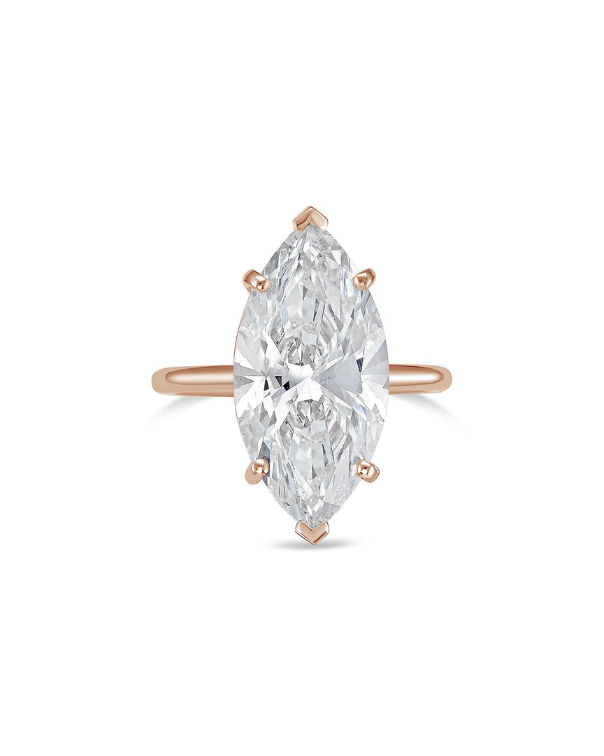 Diana M Lab Grown Diamonds 18k Rose Gold 8.00 Ct. Tw. Solitaire Ring In Gold