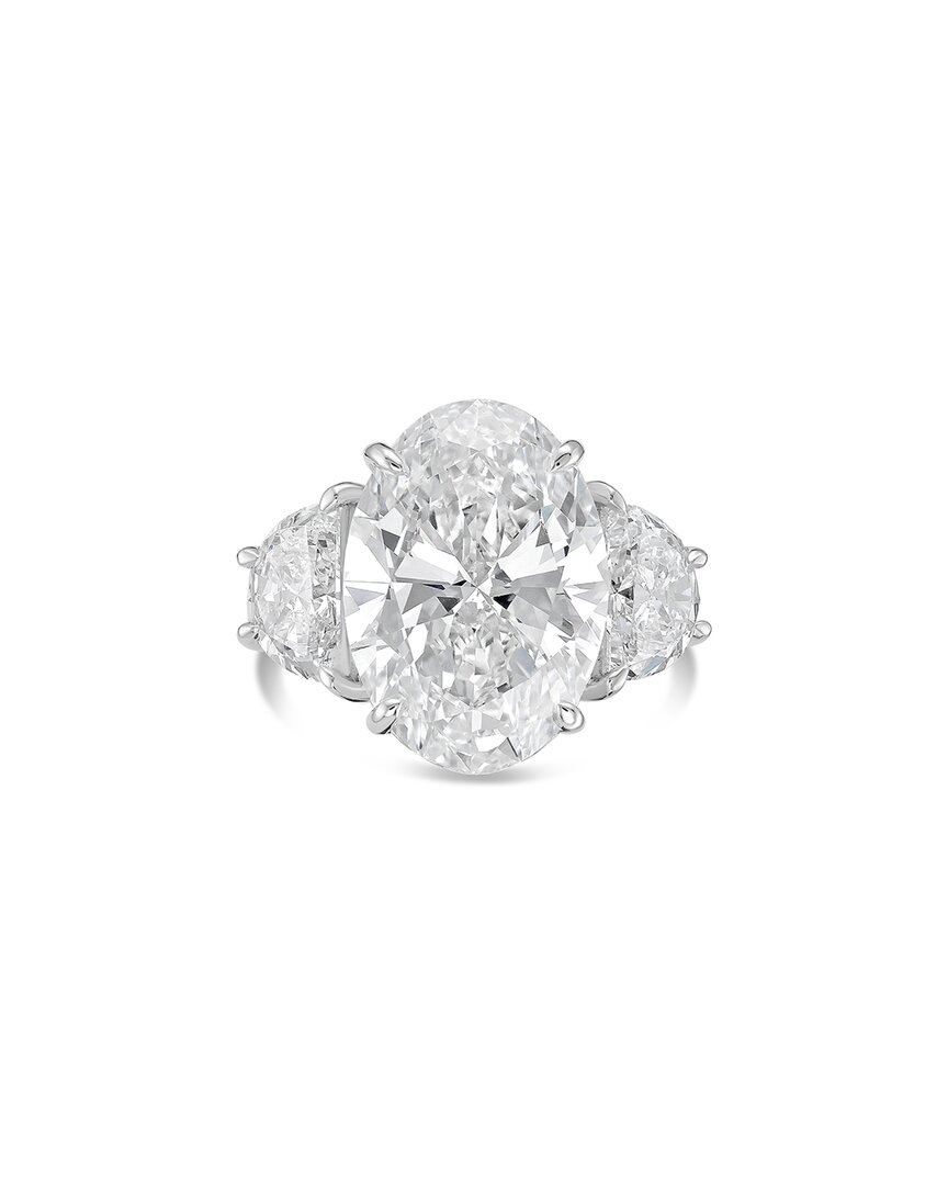 Diana M Lab Grown Diamonds Diana M. 14k 5.60 Ct. Tw. Lab-grown Diamond Three-stone Ring In Metallic