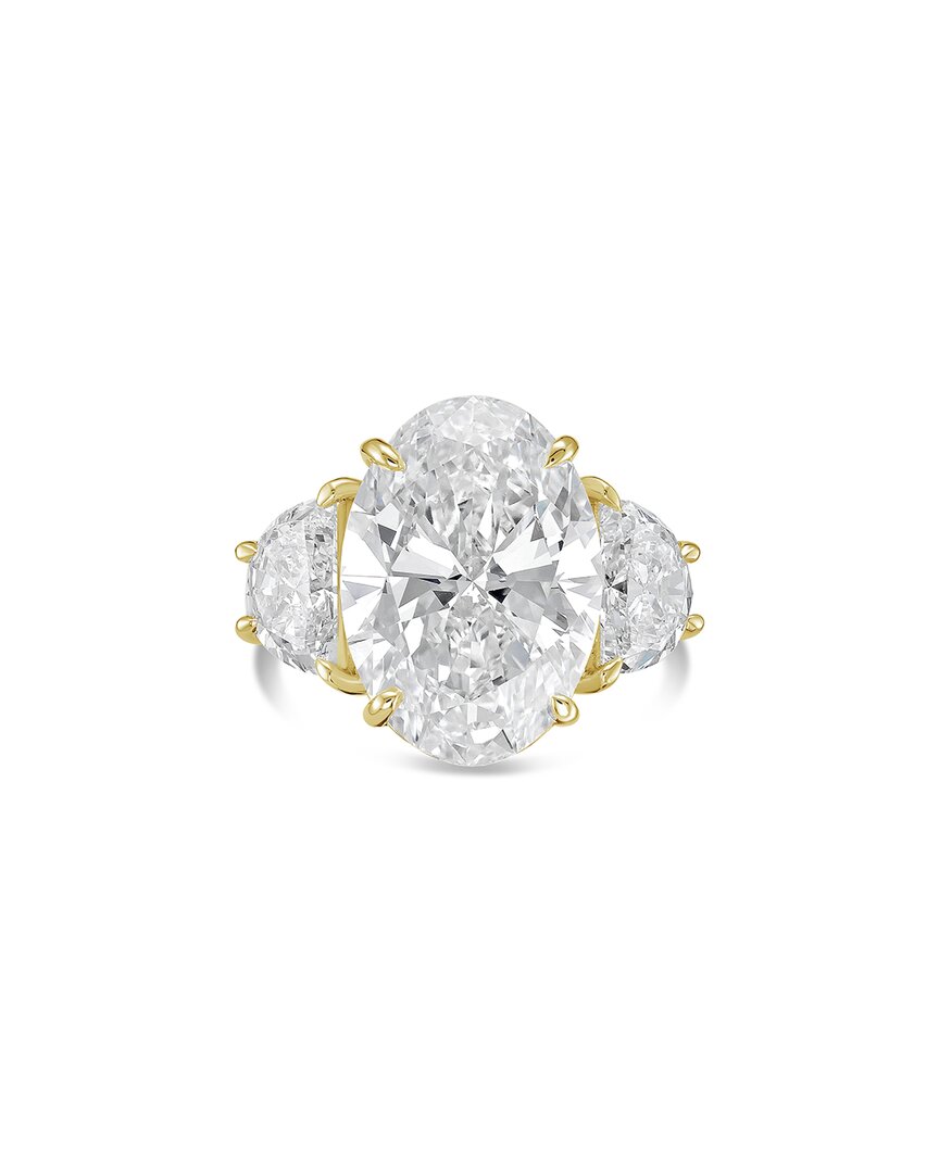 Diana M Lab Grown Diamonds 18k 16.50 Ct. Tw. Three-stone Ring In White