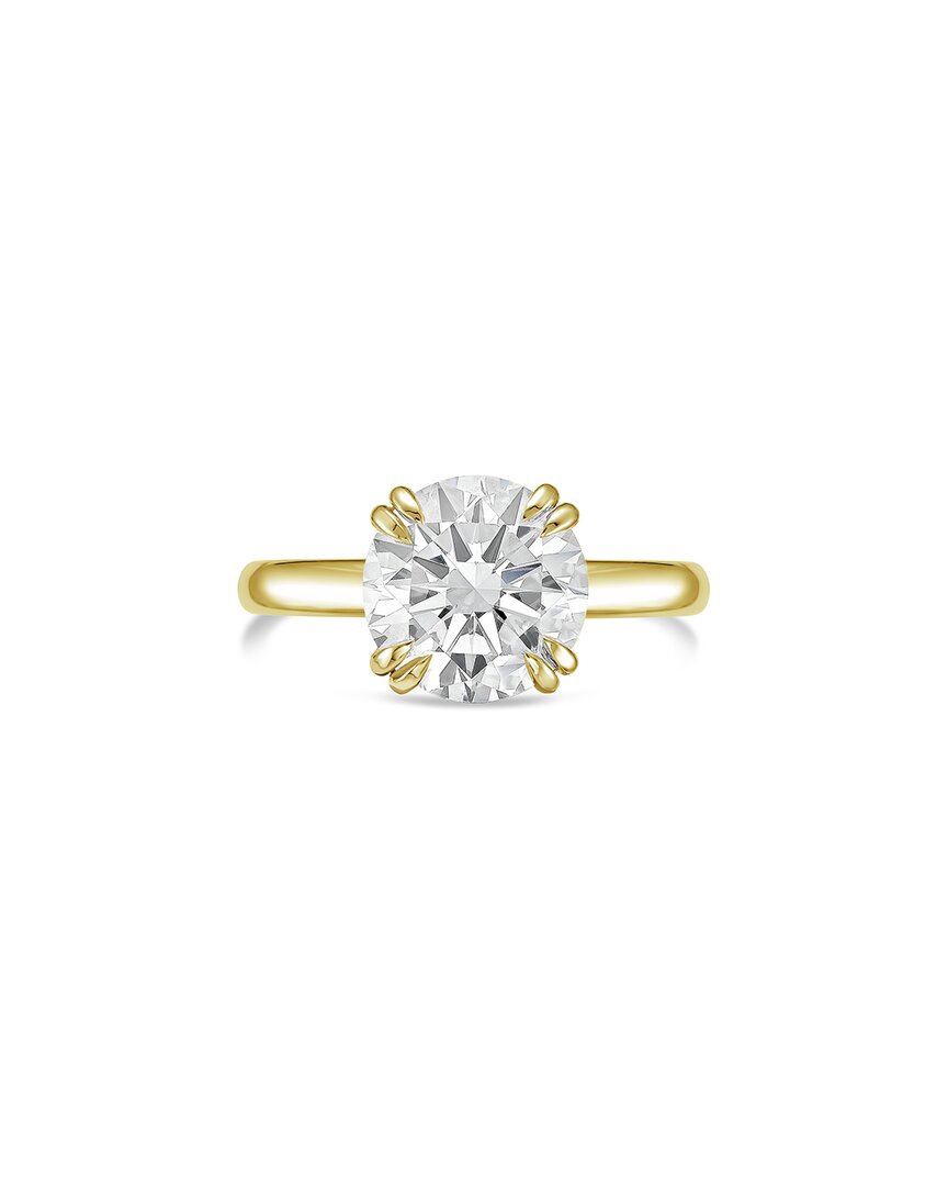 Diana M Lab Grown Diamonds Lgrdsolclaw2-yg In Gold