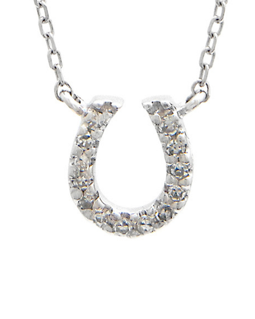 Diamond Select Cuts 14k 0.05 Ct. Tw. Diamond Petite Horse Shoe Necklace