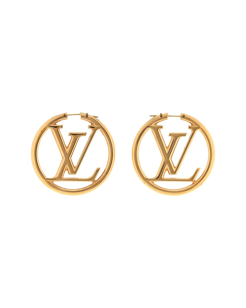 Pre-owned Louis Vuitton Louise Hoop Earrings (authentic Pre-loved)