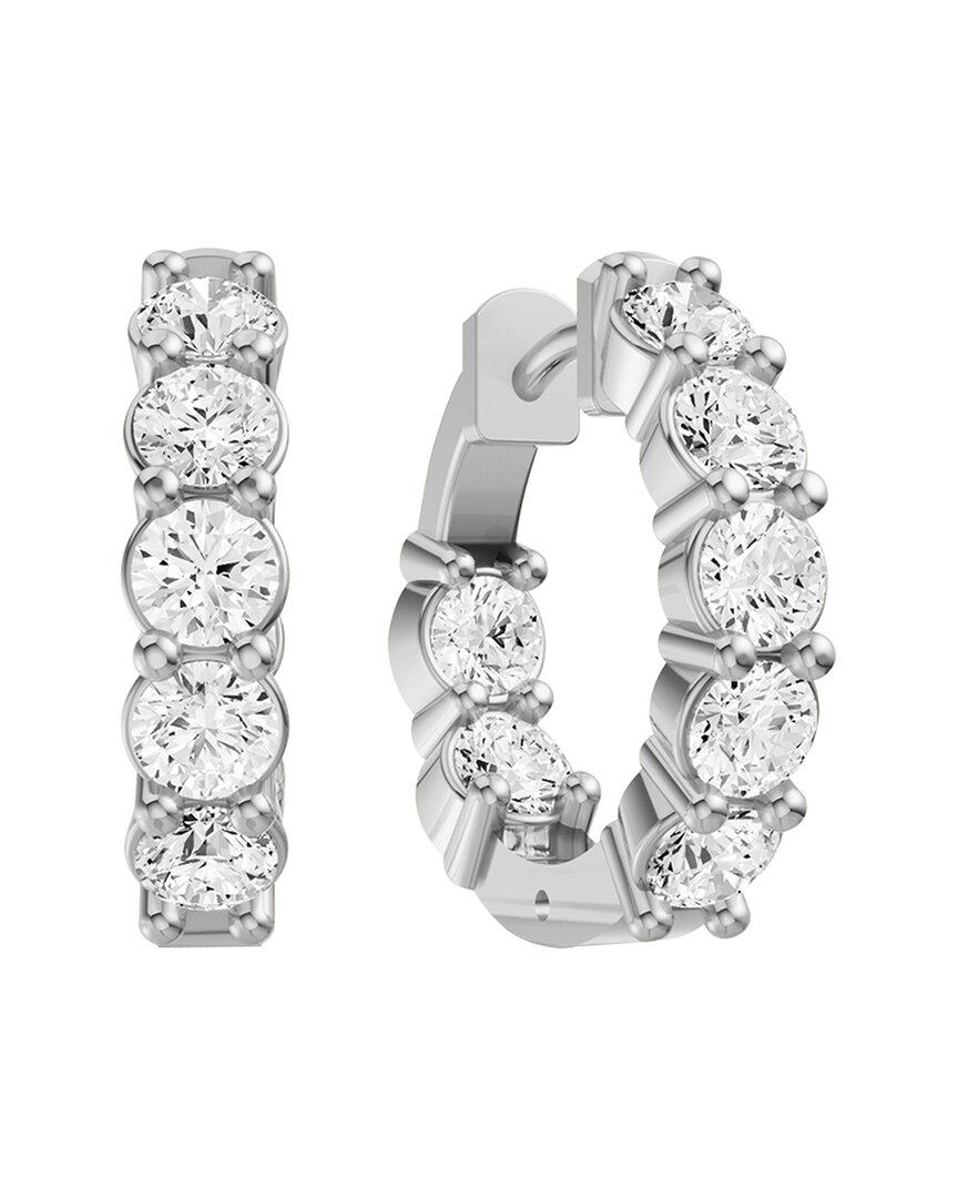 Lab Grown Diamonds 14k 1.50 Ct. Tw. Lab-grown Diamond Earrings In Metallic