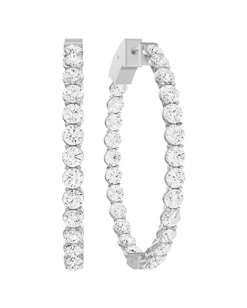 Lab Grown Diamonds 14k 10.00 Ct. Tw. Lab-grown Diamond Earrings In Metallic