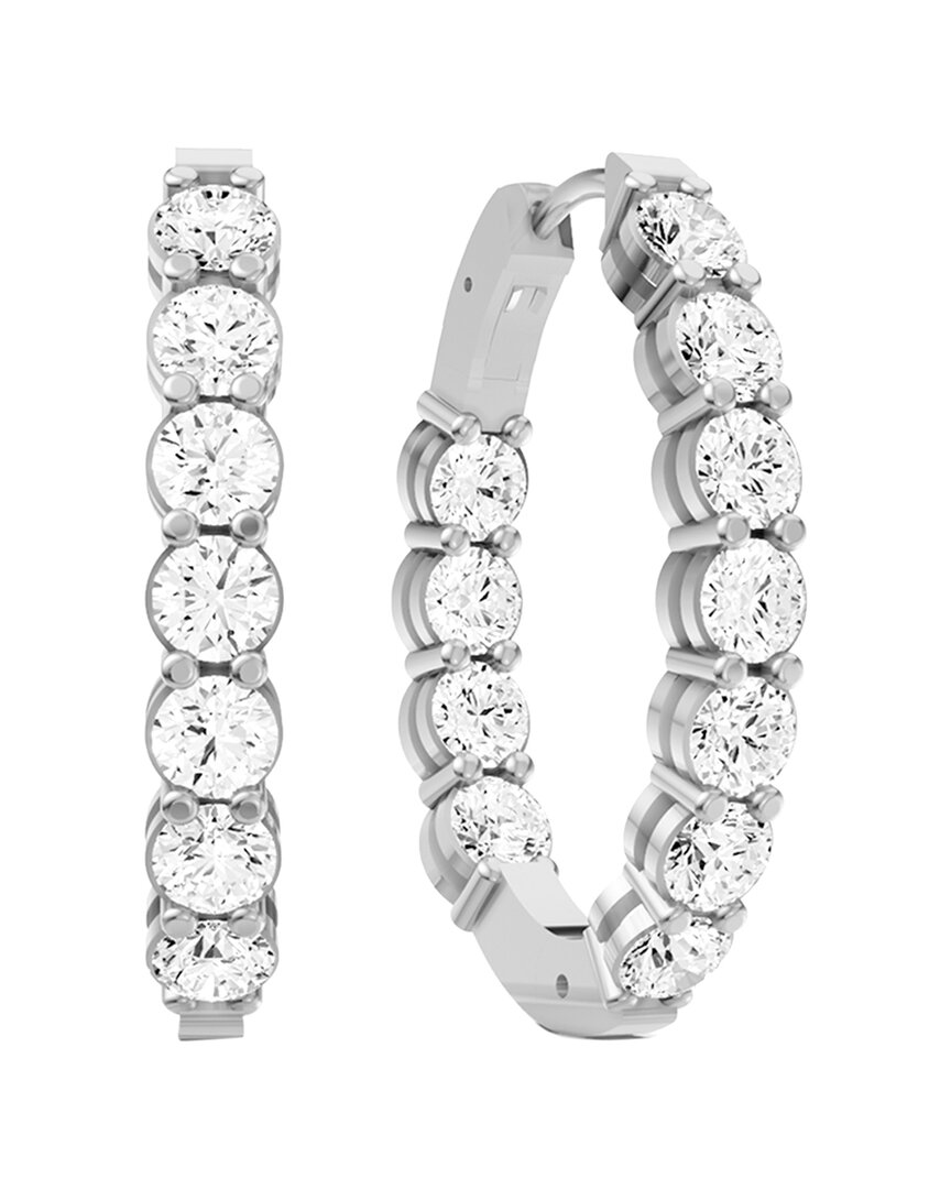 Lab Grown Diamonds 14k 1.00 Ct. Tw. Lab-grown Diamond Earrings In Metallic