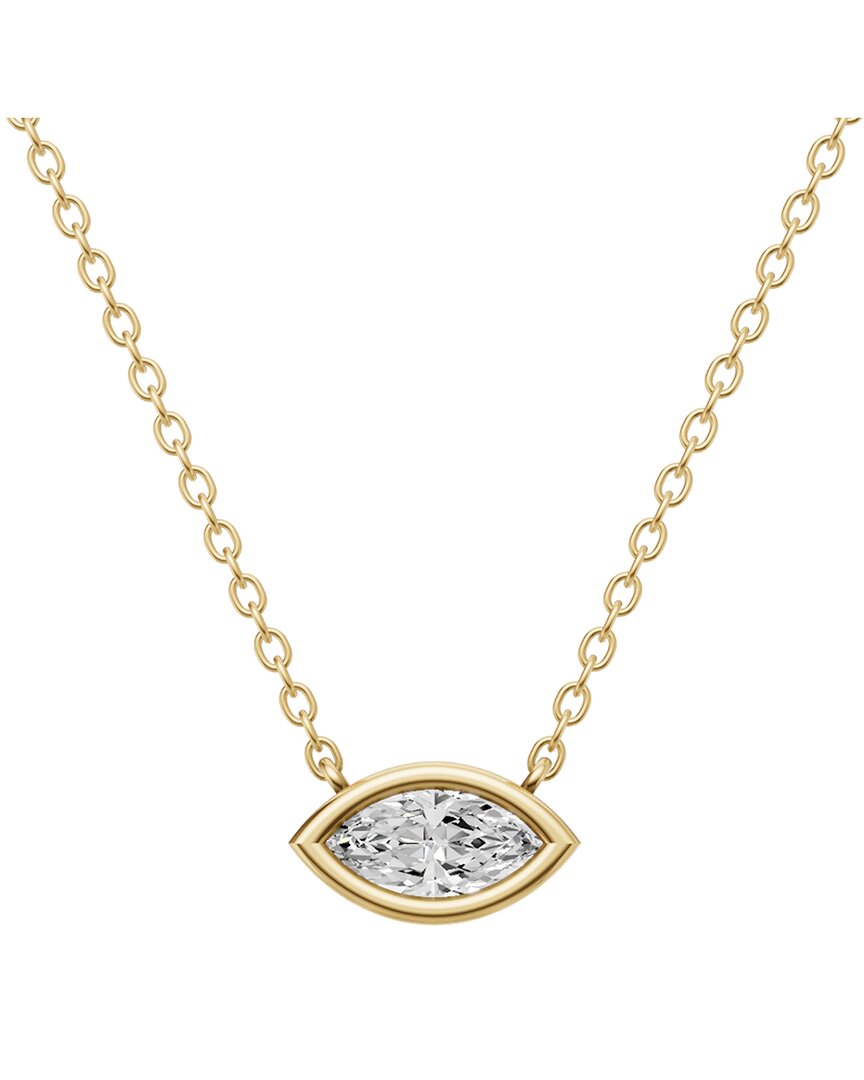 Lab Grown Diamonds 14k 0.75 Ct. Tw. Lab-grown Diamond Necklace In Gold