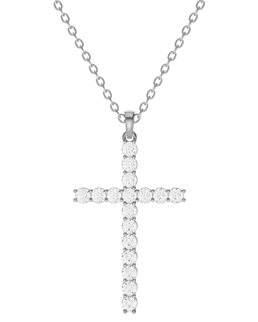 Lab Grown Diamonds 14k 2.00 Ct. Tw. Lab-grown Diamond Necklace In Metallic
